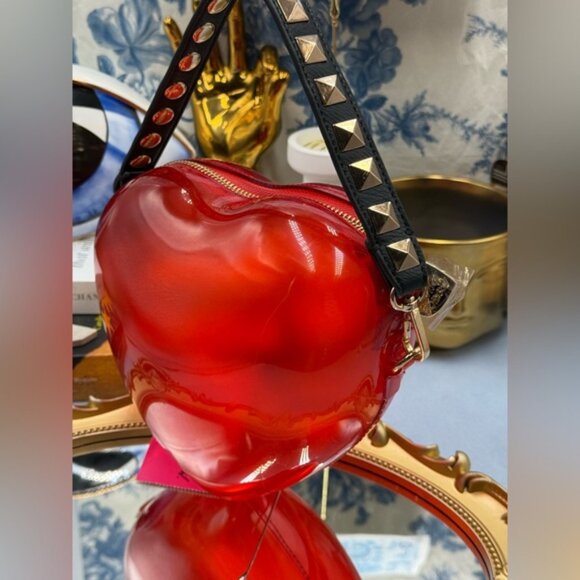 🆕 BETSEY JOHNSON 🧿 NWT Heart Beat Purse, Kitsch Inflatable Red Heart Balloon - Picture 6 of 16